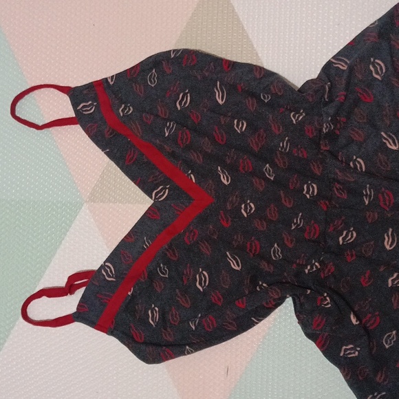 COSABELLA Lip Prints Romper Size M - Picture 2 of 6